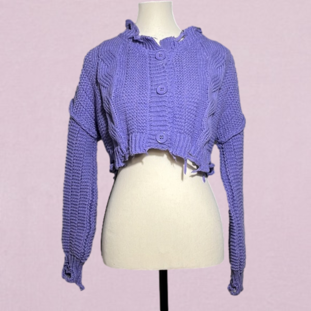 Cropped sweater  in purple 💜